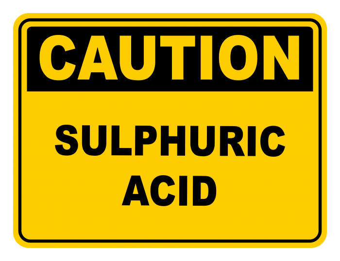 Sulphuric Acid Warning Caution Safety Sign