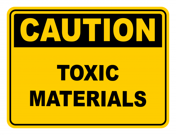 Toxic Materials Warning Caution Safety Sign