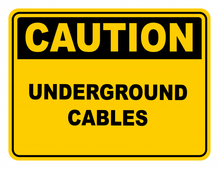 Underground Cables Warning Caution Safety Sign