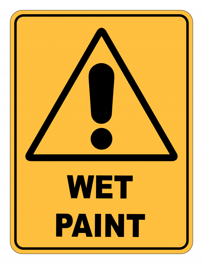 Wet Paint Caution Safety Sign